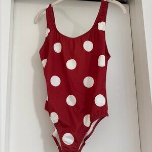 NWT Solid & Striped Anne Marie Polka Dot One Piece Swimsuit In Medium